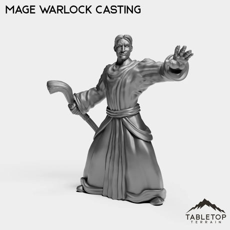 Tabletop Terrain Miniature Mage Warlock Casting Human Starters