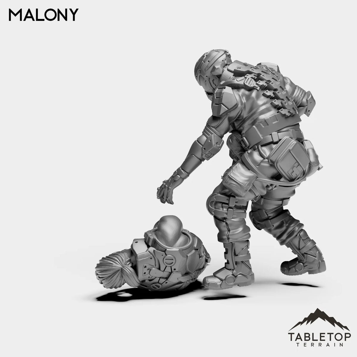 Tabletop Terrain Miniature Malony & Dead Guy - Shock Team