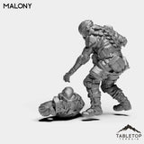 Tabletop Terrain Miniature Malony & Dead Guy - Shock Team