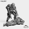 Tabletop Terrain Miniature Malony & Dead Guy - Shock Team