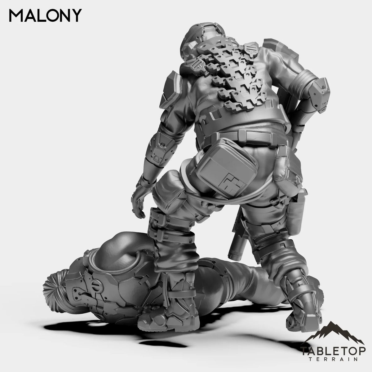 Tabletop Terrain Miniature Malony & Dead Guy - Shock Team