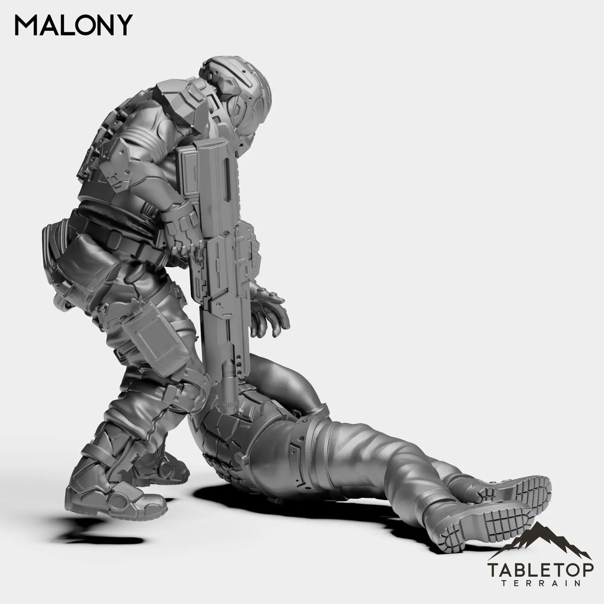 Tabletop Terrain Miniature Malony & Dead Guy - Shock Team
