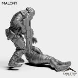 Tabletop Terrain Miniature Malony & Dead Guy - Shock Team