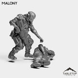 Tabletop Terrain Miniature Malony & Dead Guy - Shock Team
