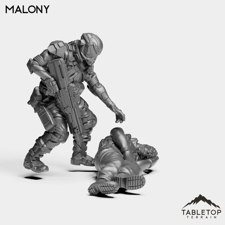 Tabletop Terrain Miniature Malony & Dead Guy - Shock Team
