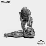 Tabletop Terrain Miniature Malony & Dead Guy - Shock Team