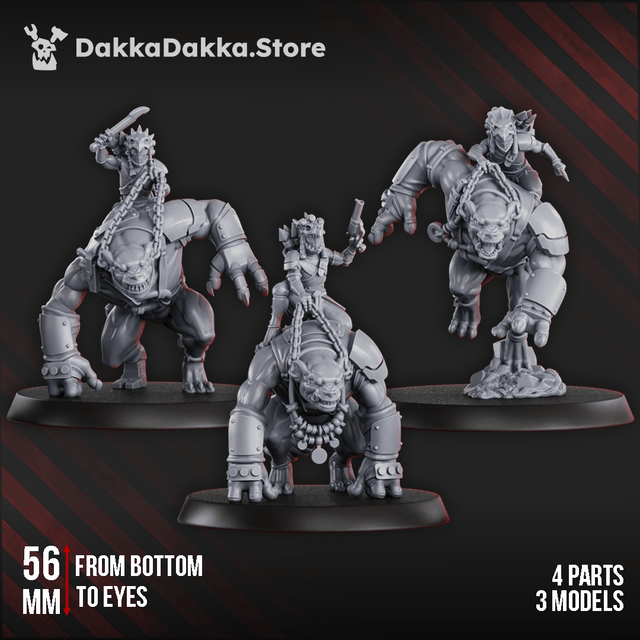 Tabletop Terrain Miniature Mar-Duk Tribe Furybeasts Squad (x3)