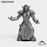 Tabletop Terrain Miniature Meditating Minotaur Druid Female