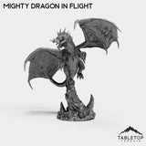 Tabletop Terrain Miniature Mighty Dragon In Flight
