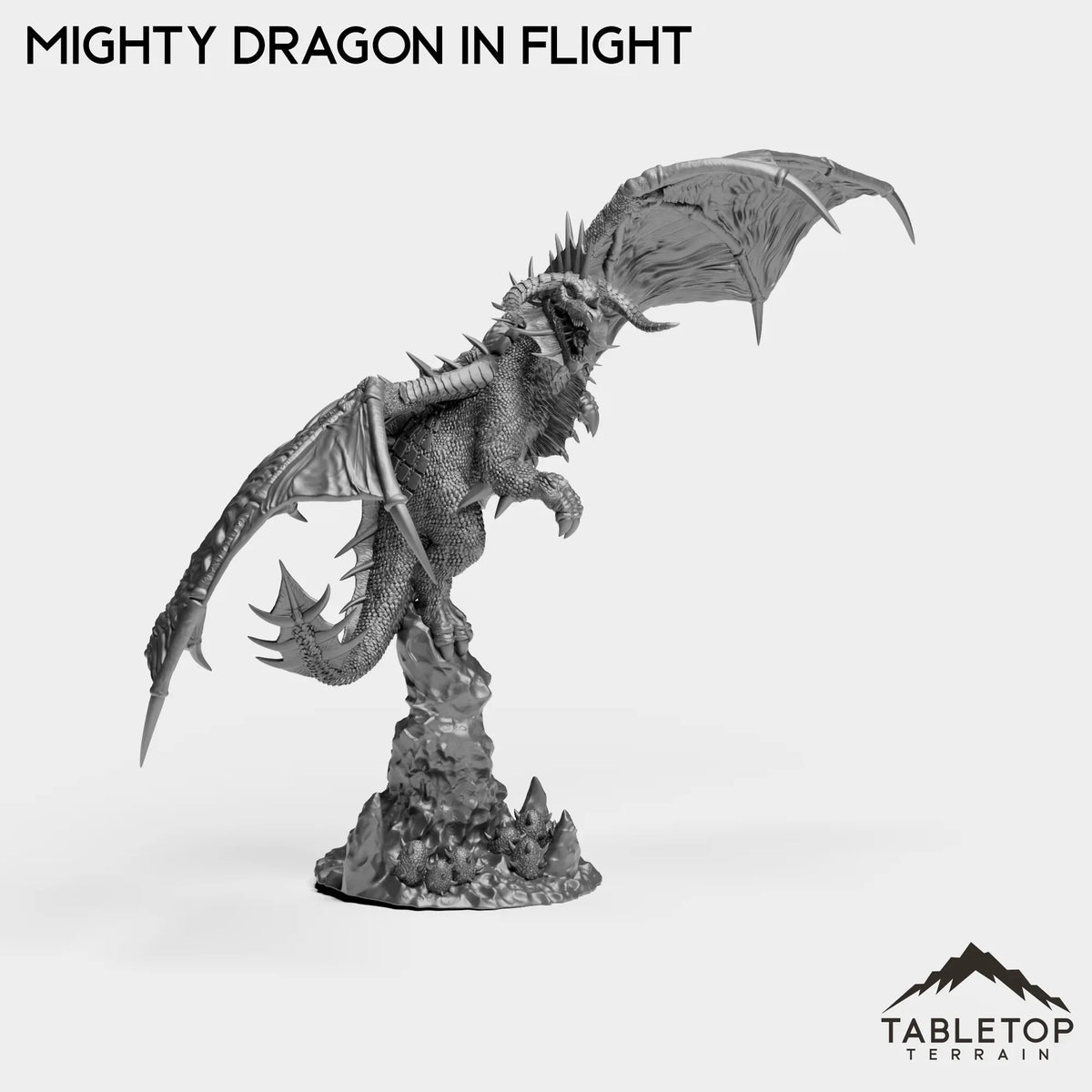 Tabletop Terrain Miniature Mighty Dragon In Flight