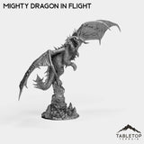 Tabletop Terrain Miniature Mighty Dragon In Flight