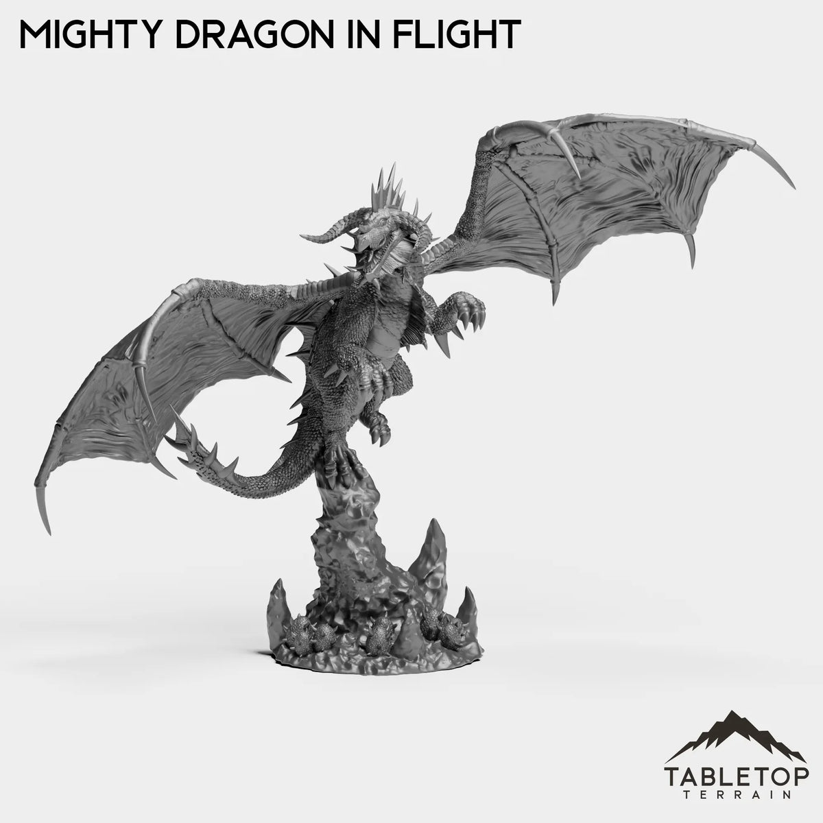 Tabletop Terrain Miniature Mighty Dragon In Flight