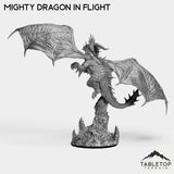 Tabletop Terrain Miniature Mighty Dragon In Flight