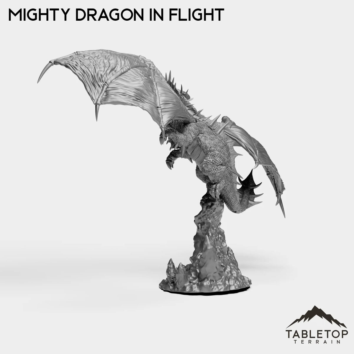 Tabletop Terrain Miniature Mighty Dragon In Flight