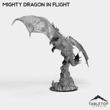 Tabletop Terrain Miniature Mighty Dragon In Flight