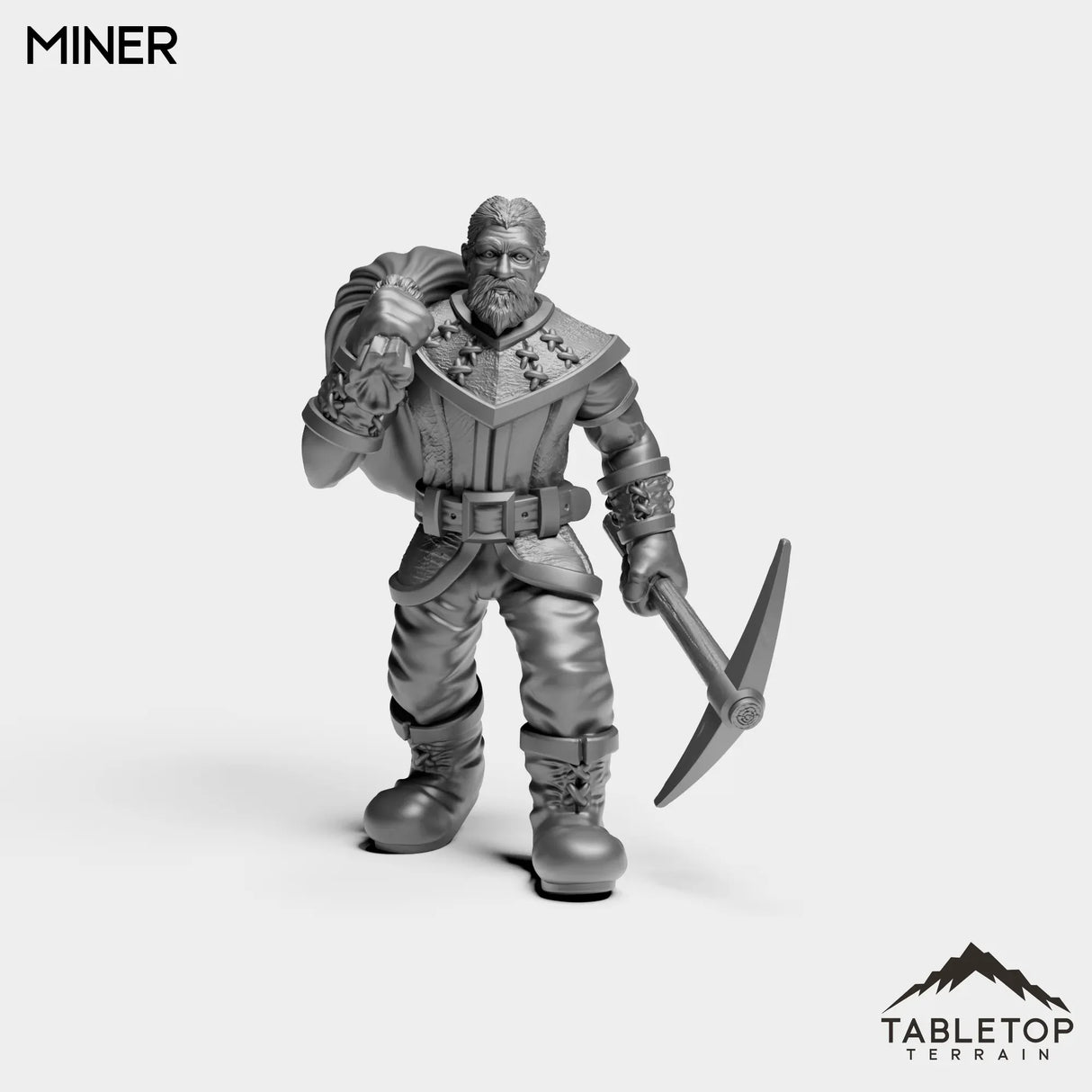 Tabletop Terrain Miniature Miner Human Worker