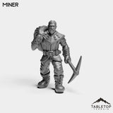 Tabletop Terrain Miniature Miner Human Worker