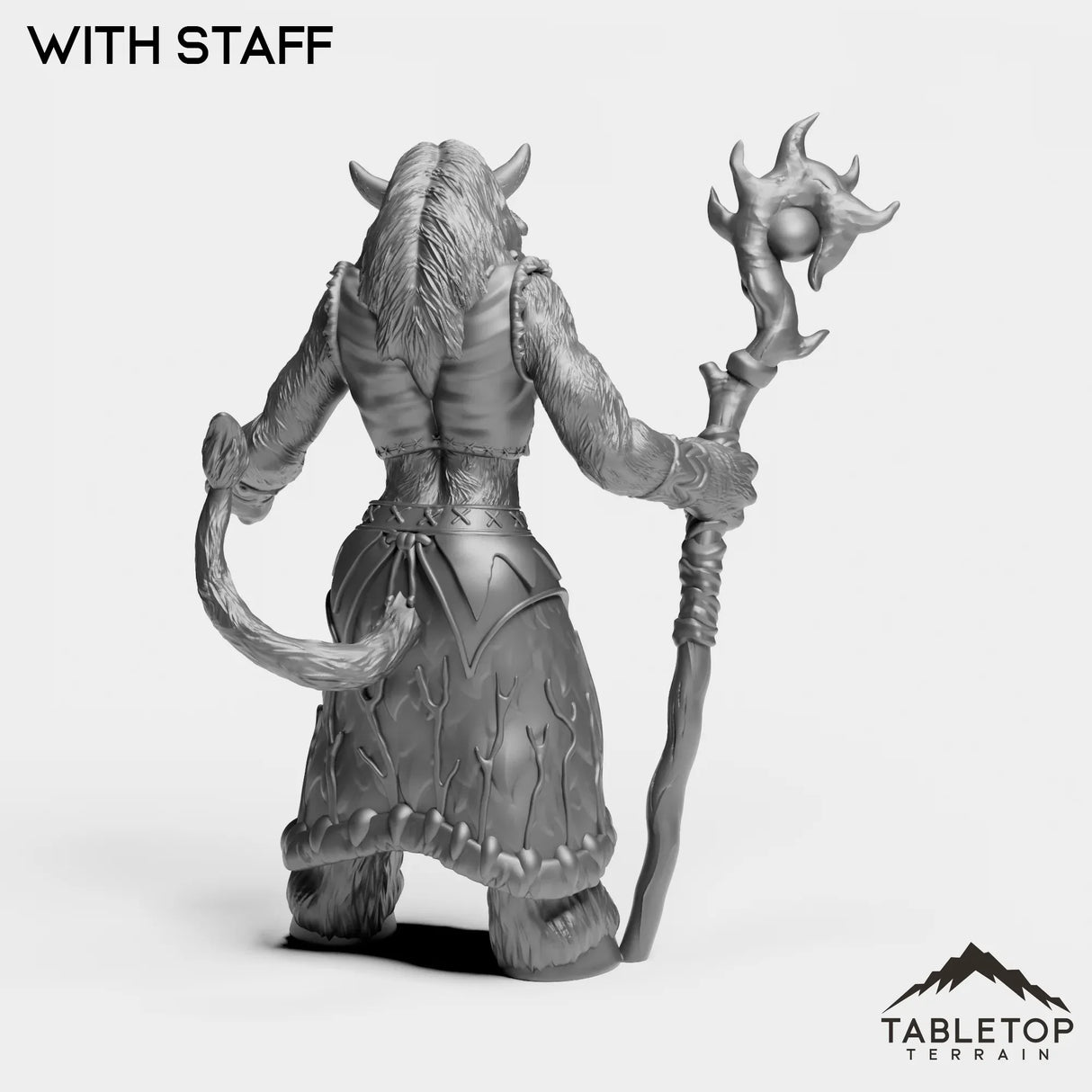 Tabletop Terrain Miniature Minotaur Druid Female