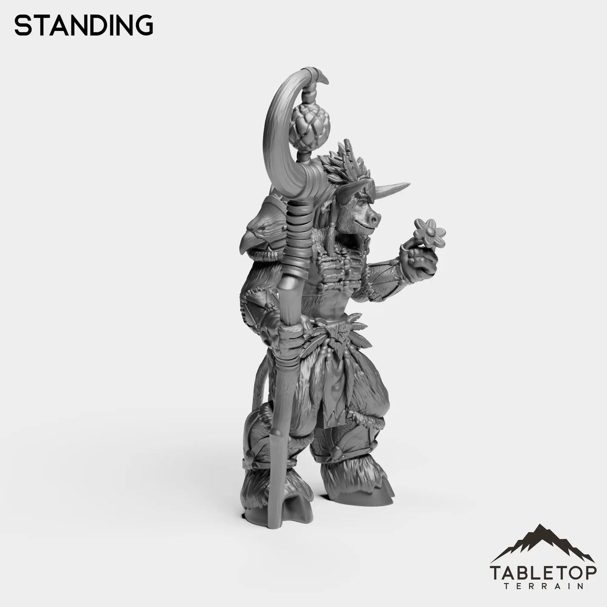 Tabletop Terrain Miniature Minotaur Heritage Druid Female