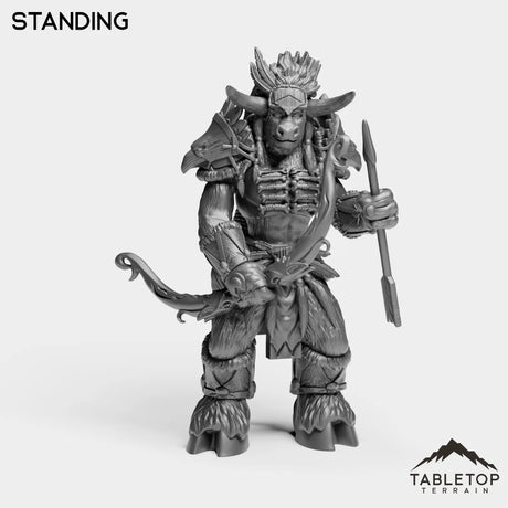 Tabletop Terrain Miniature Minotaur Heritage Hunter Female