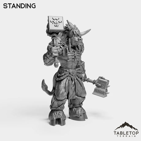 Tabletop Terrain Miniature Minotaur Heritage Warrior Female