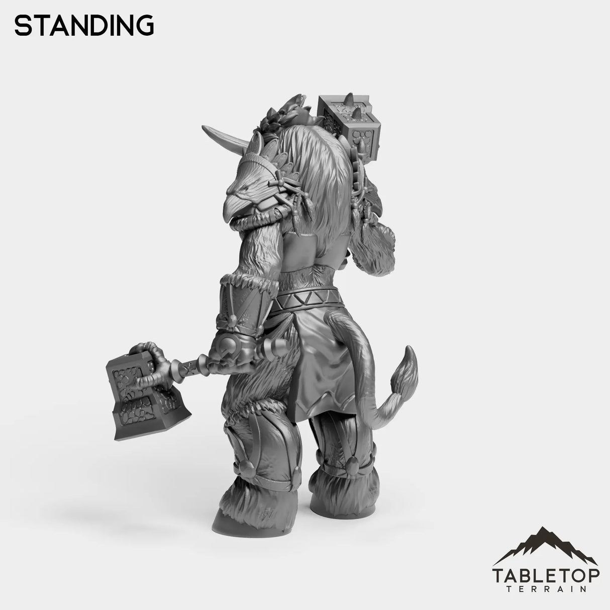 Tabletop Terrain Miniature Minotaur Heritage Warrior Female