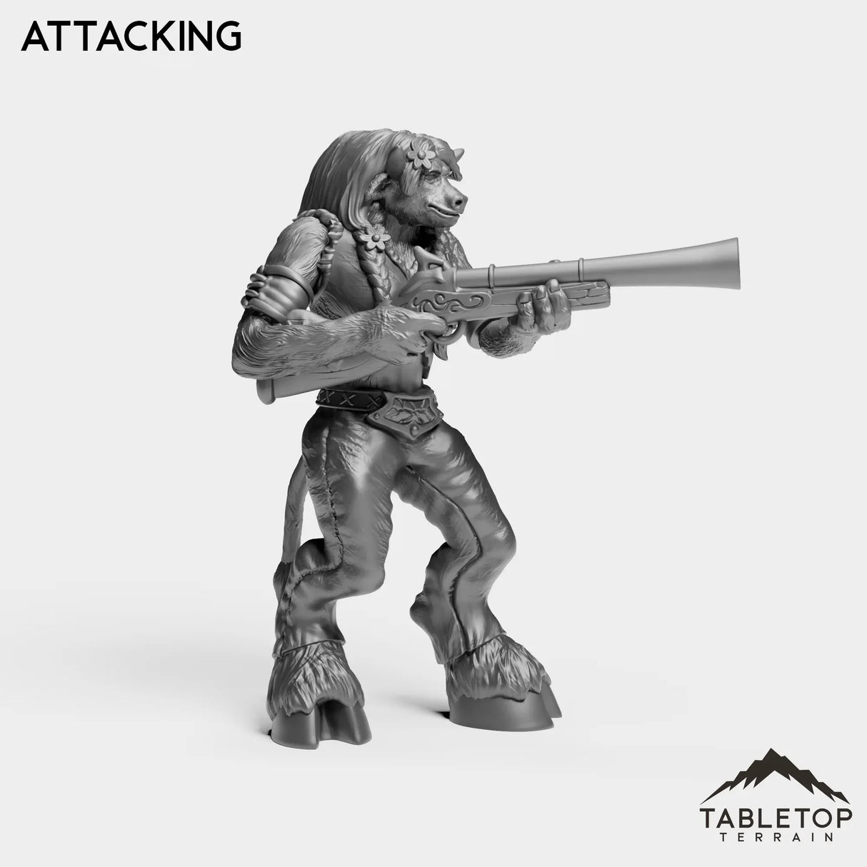 Tabletop Terrain Miniature Minotaur Hunter Starter Female