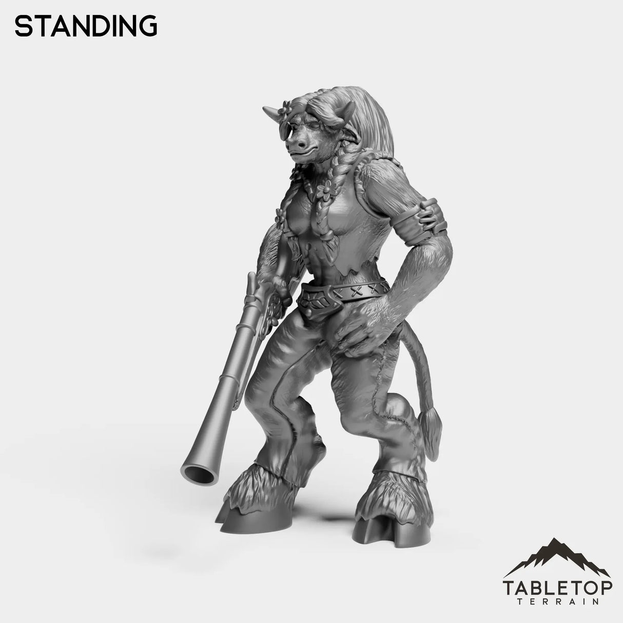 Tabletop Terrain Miniature Minotaur Hunter Starter Female