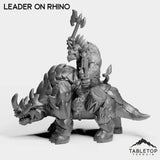 Tabletop Terrain Miniature Minotaur Leader on Rhino