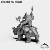 Tabletop Terrain Miniature Minotaur Leader on Rhino