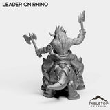 Tabletop Terrain Miniature Minotaur Leader on Rhino