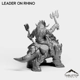 Tabletop Terrain Miniature Minotaur Leader on Rhino