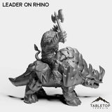 Tabletop Terrain Miniature Minotaur Leader on Rhino