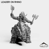 Tabletop Terrain Miniature Minotaur Leader on Rhino