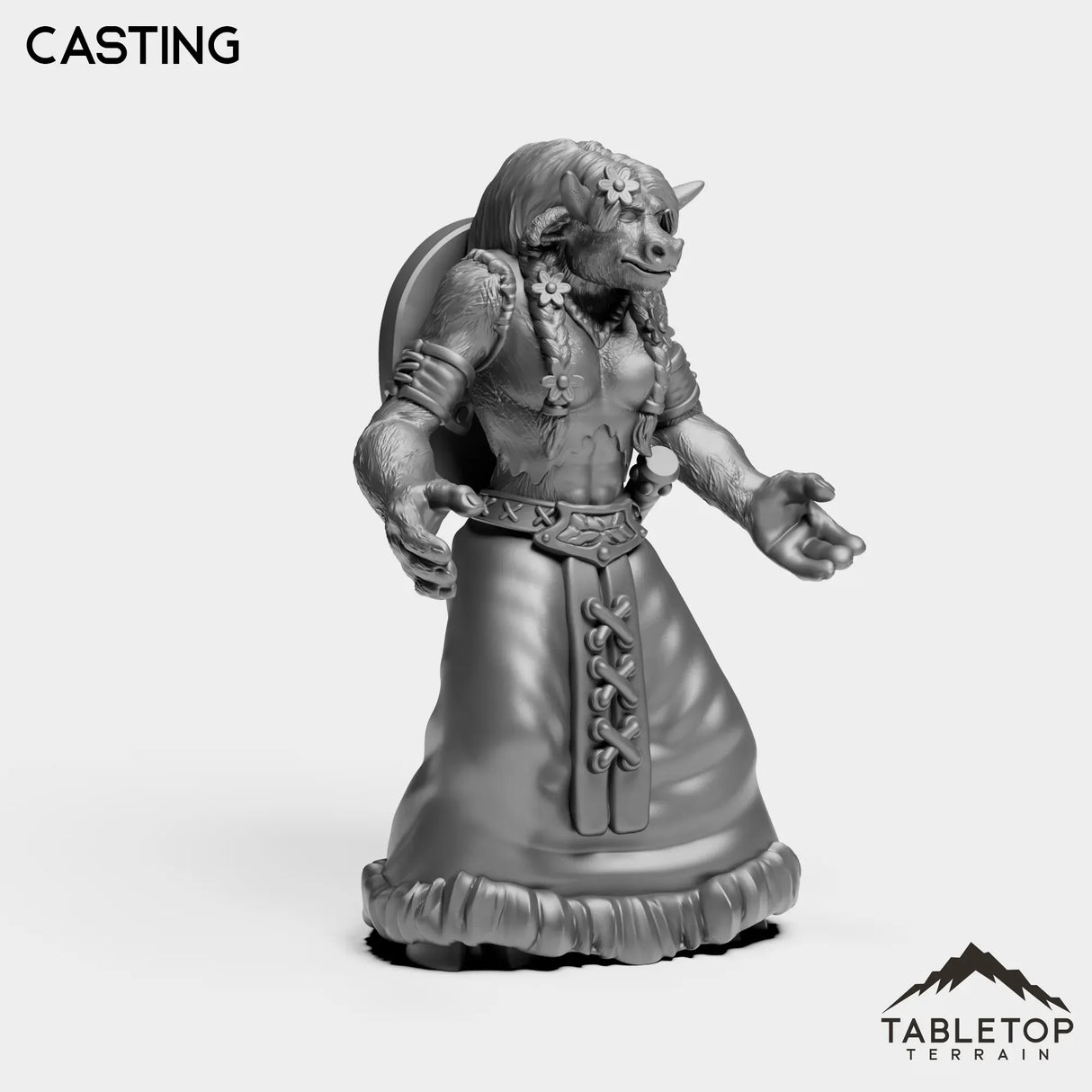 Tabletop Terrain Miniature Minotaur Shaman Starter Female