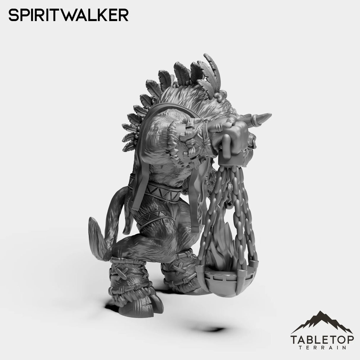 Tabletop Terrain Miniature Minotaur Spiritwalker