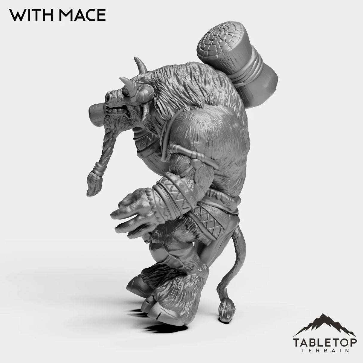 Tabletop Terrain Miniature Minotaur With Mace