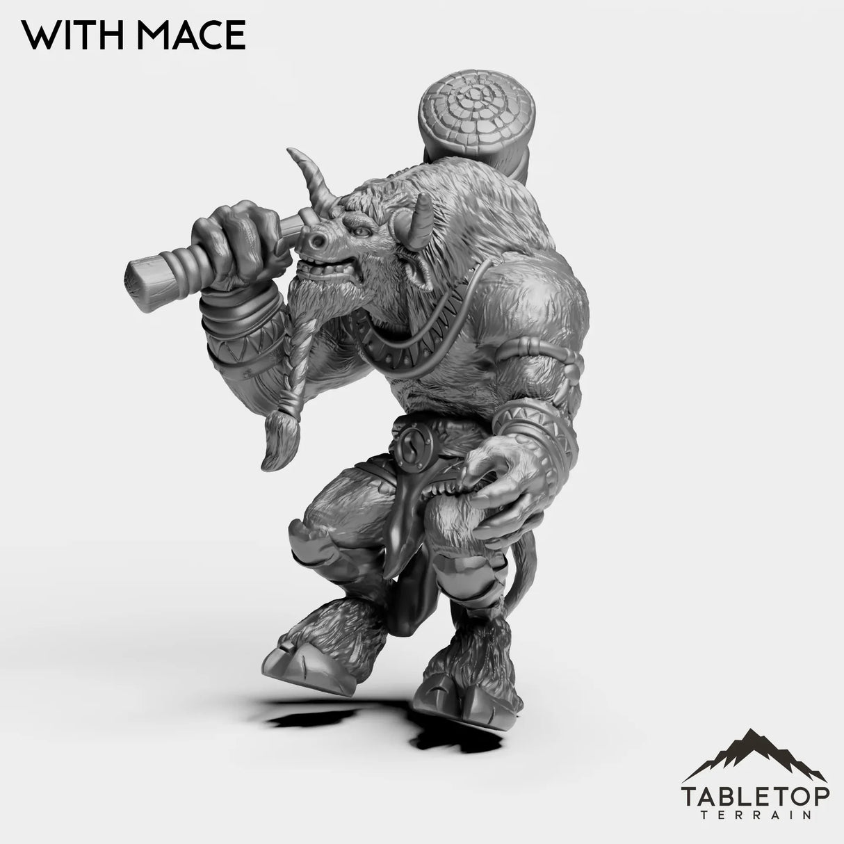 Tabletop Terrain Miniature Minotaur With Mace