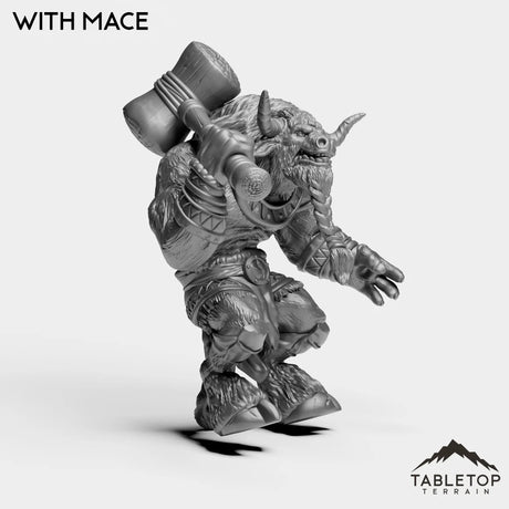Tabletop Terrain Miniature Minotaur With Mace