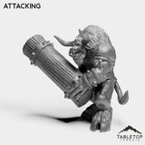 Tabletop Terrain Miniature Minotaur With Tree