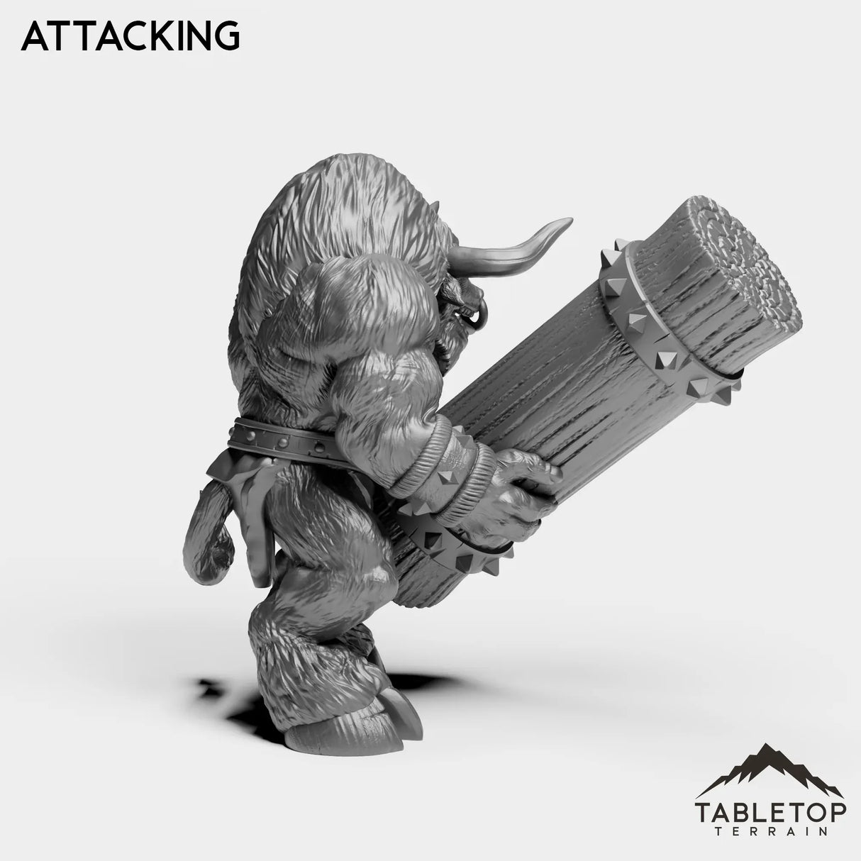 Tabletop Terrain Miniature Minotaur With Tree