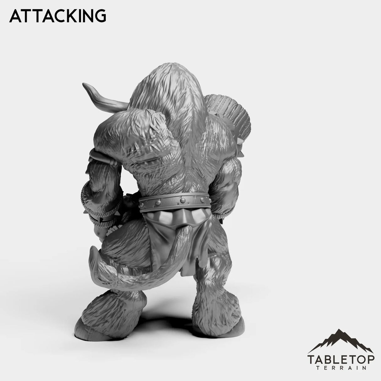 Tabletop Terrain Miniature Minotaur With Tree