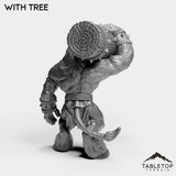 Tabletop Terrain Miniature Minotaur With Tree