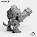 Tabletop Terrain Miniature Minotaur With Tree