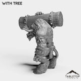 Tabletop Terrain Miniature Minotaur With Tree