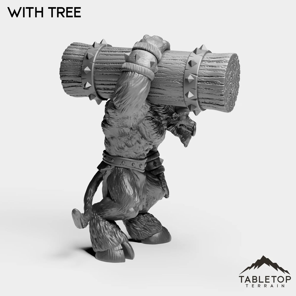 Tabletop Terrain Miniature Minotaur With Tree