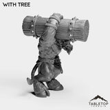 Tabletop Terrain Miniature Minotaur With Tree