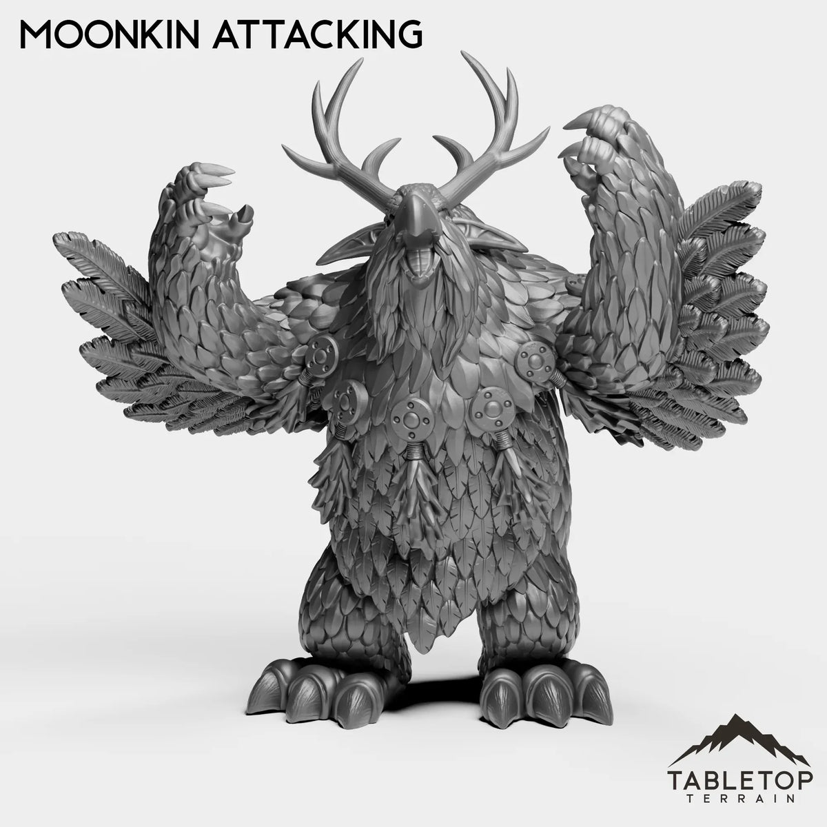 Tabletop Terrain Miniature Moonkin Attacking Elf Druid Forms