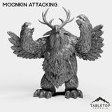 Tabletop Terrain Miniature Moonkin Attacking Elf Druid Forms