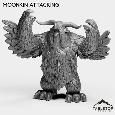 Tabletop Terrain Miniature Moonkin Attacking Minotaur Druid Forms